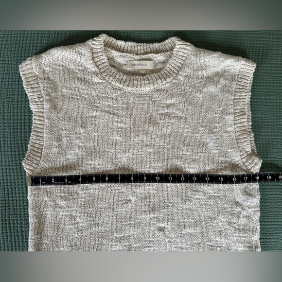 TWOTHIRDS Abang Cotton Sleeveless Knit Top - Ecru - Picture 12 of 16
